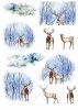 Papiery do scrapbookingu w zestawach - zimowe zwierzęta*Papers for scrapbooking in sets - winter animals